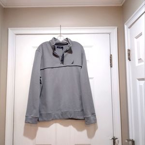 Nautica NWT Men's Quarter Zip Fleece Sweatshirt Large